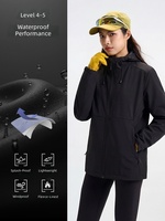 Veste d'extérieur unisexe 3 en 1 coupe-vent, imperméable, respirante, avec doublure amovible, à capuche, pour la randonnée, le camping et le ski