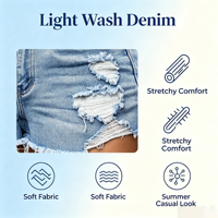Shorts en jean extra courts pour femme, taille basse, coupe skinny, déchirés, ourlet brut, tendance été