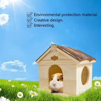 Chalet pour hamster, cachette naturelle faite à la main pour petits animaux, jouet à mâcher pour cochons d'Inde, souris, gerbilles, hérissons