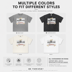 T-shirt en coton épais 260G pour homme, coupe oversize, imprimé graphique, streetwear, manches courtes, en stock, fournisseur OEM personnalisé, haut de gamme - Product Image 6