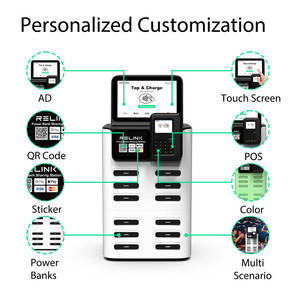 Station de recharge de batteries externes partagée à 12 emplacements avec système de point de vente pour la <span class=keywords><strong>location</strong></span> de batteries externes et distributeur automatique de recharge de téléphones pour entreprises - Product Image 6