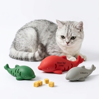 Mainan Pengumpan Lambat Silikon untuk Kucing, Dispenser Camilan Tahan Gigitan, Mainan Puzzle Interaktif untuk Kucing & Anak Kucing di Dalam Ruangan
