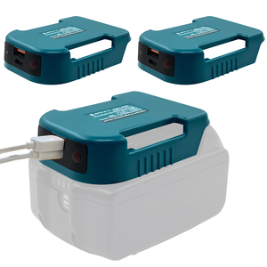 Adaptateur de <span class=keywords><strong>chargeur</strong></span> USB et USB-C pour batteries au lithium <span class=keywords><strong>Makita</strong></span> <span class=keywords><strong>18V</strong></span> avec ports de sortie USB pour la charge d'appareils électroniques - Product Image 1