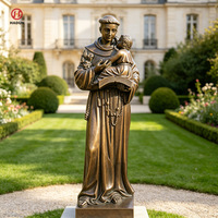 Statue en bronze de Saint Antoine de Padoue pour église catholique ou chapelle domestique