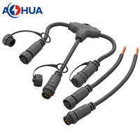Câblage étanche pour éclairage LED en bande, solution de raccordement mâle-femelle, faisceau de câblage de type T M12, connecteur LED, faisceau de câblage OEM ODM