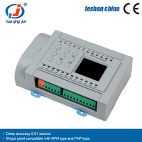 Huaqingjun 12DI 12DO Salida de transistor PLC 2AI 0-20mA WIFI Phone App PLC para automatización industrial