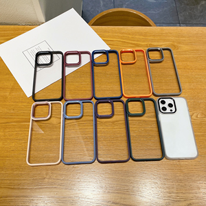 Funda protectora trasera de Metal con marco de fotos transparente galvanizado para <span class=keywords><strong>iPhone</strong></span> 15 Pro Max 14 13 <span class=keywords><strong>12</strong></span> 11 16pro Piel de teléfono con encanto - Product Image 4