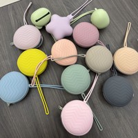 Sac de rangement moderne et minimaliste en silicone couleur macaron pour salon, portable et pliable, pour sucettes et anneaux de dentition de bébé, qualité alimentaire