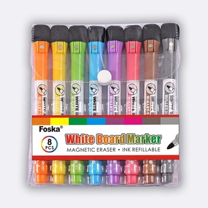 Marqueur permanent Foska pour <span class=keywords><strong>tableau</strong></span> <span class=keywords><strong>blanc</strong></span> magnétique, encre colorée, pointe plate, pour bois, métal et <span class=keywords><strong>tableau</strong></span> noir - Product Image 6