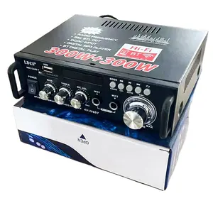 LDZS Amplifier Stereo mobil profesional, penguat Audio BT Radio FM 2CH Home Theater AV-298BT