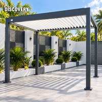 Pergola bioclimatique en aluminium motorisée à lames orientables, pergola de jardin extérieure, auvent imperméable pour terrasse et cour arrière