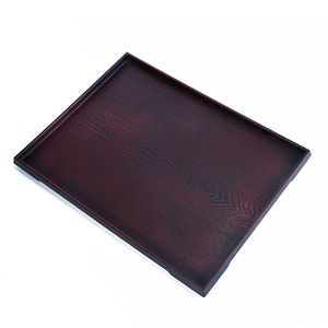 Chinese Style Round Non Slip <b>Tray</b> Rosewood Color For <b>Tea</b> Dessert Sushi Serving - Product Image 3