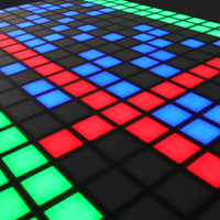 Jeu actif Meilleure vente 30*30cm jeu de projecteur de sol interactif Led jeux de sol Grille Led de sol