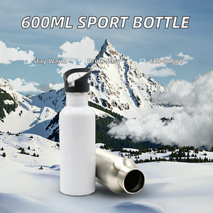 600ml Stainless Steel Sport Water <b>Bottle</b> With Straw Modern Design Sublimation Blank For Daily Use Coating Sublimation Daily Use - Product Image 3