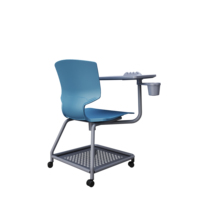 Dernière chaise de bureau à domicile simple en plastique siège coloré bon marché pour salle de réunion chaise de réception avec tablette