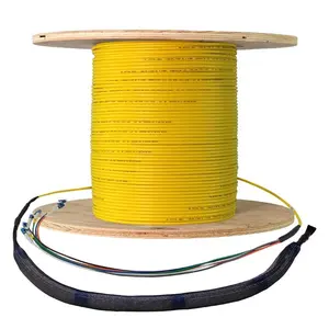 Kabel optik Serat tanpa lapis baja mikro pra-lapis dalam ruangan rakitan bagasi Multifiber kabel distribusi Plenum SM MM LC SC OS2 OM3