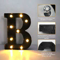 Lámpara LED con Letras Negras, Decoración Navideña, Lámpara Digital de Plástico IP42