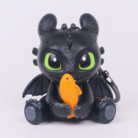 Dessin animé édenté Dragon formateur nuit fureur poisson porte-clés pendentif voiture sac à dos décoration petit cadeau pour l'obtention du diplôme en gros