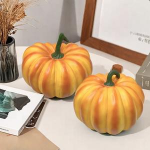 Décoration d'intérieur moderne et simple pour Halloween : Accessoires de photographie, imitation citrouille en résine époxy, artisanat sculpté artistique, cadeaux créatifs - Product Image 2