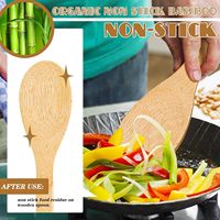 Ensemble d'ustensiles de cuisine antiadhésifs en gros, spatule de cuisine en bois de hêtre pour la cuisson