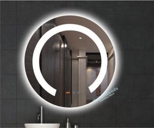 <span class=keywords><strong>Espejo</strong></span> de pared redondo sin marco para baño, luz Led para desnebulizar, Sensor regulable - Product Image 6
