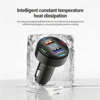Chargeur de voiture rapide à double port USB KC-06 QC3.0 avec affichage de la tension et du courant, adaptateur de charge rapide pour voiture à double port USB