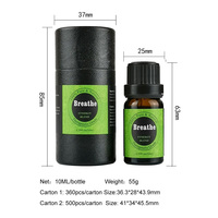 Coffret Cadeau d'Huiles Essentielles – 4 Huiles Simples – Mélanges pour la Respiration, un Bon Sommeil, la Relaxation et la Protection – Pour Diffuseur et Aromathérapie