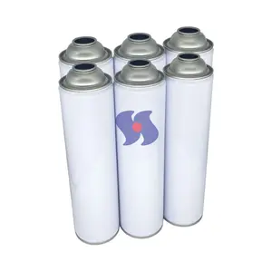 Customized CMYK Printing Diameter 70mm white coating Empty Spray Aerosol Tinplate cans