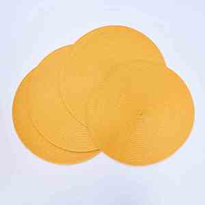 Minimalist Solid-color Plastic PP Placemat Woven Heat-resistant coaster Anti-scald Hotel <b>Table</b> Mat Custom Label - Product Image 3