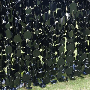 Uschool Décoration de plafond suspendue moderne en plastique avec perles et paillettes arc-en-ciel, rouges, dorées et argentées, pour mariages et fêtes, Chine - Product Image 3