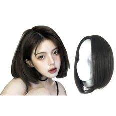 Perruque de mode pleine longueur pour femmes cheveux simples avec baguette de perruque 12-14 pouces disponible en couleurs rougeâtres brun cendré brun chocolat - Product Image 1