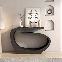 Table console en métal de luxe pour salon, chambre, hôtel, entrée - Table d'angle moderne minimaliste pour usage domestique