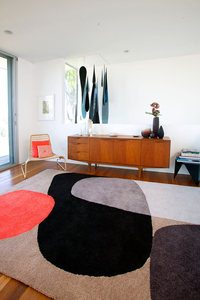 Tapis de haute qualité en laine de Nouvelle-Zélande noué à la main, design contemporain, motifs de pierres de saut, pour maison moderne - Product Image 2