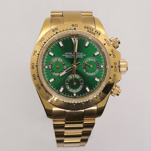 Montre à quartz pour homme, style décontracté, cadran de 41 mm, bracelet en acier inoxydable, fermoir pliant, or, vente en gros - Product Image 2