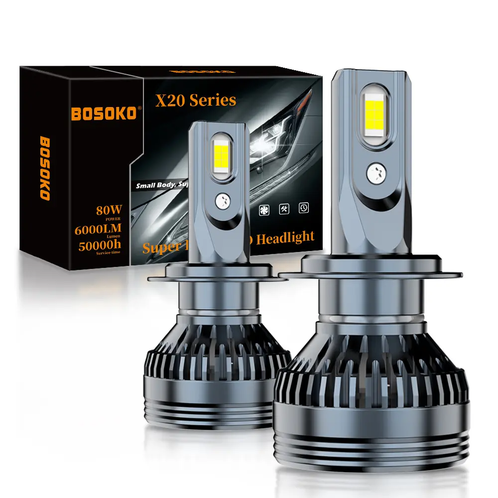Großhandel X20 Bombillo LED H4 12V 6000 Lumen LED Auto Licht LED Scheinwerfer Glühbirne