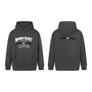 Sudaderas con Capucha Extra Grandes de Felpa Lavada al Ácido, de Algodón Grueso de 400 g, sin Cordones, con Logotipo Personalizado, para Unisex - Product Image 1