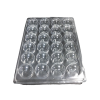 Blister en plastique transparent jetable de qualité alimentaire 24 séparateurs Plateau pour truffes Emballage blister en chocolat