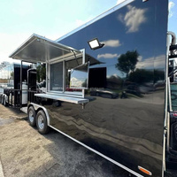 Remorque alimentaire en acier inoxydable de haute qualité, camion de restauration entièrement équipé, chariot à café et à snacks, fermé, multifonctionnel, carré
