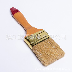 Pincel de cerdas de cerdo con mango de madera de 12-20 mm, color amarillo dorado, para pintar, cepillar y limpiar - Product Image 4