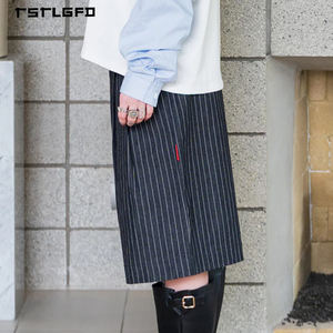 กางเกงขาสั้นทรงบอลลูนผู้ชาย สตรีทแวร์ สีพื้น ผ้ารับรองมาตรฐาน Oeko-Tex ทรงวินเทจ ขากว้าง ทรงหลวม ยืดหยุ่นสูง สวมใส่สบาย ความยาวระดับเข่า - Product Image 2