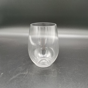 割れない卵型ワイングラス 12オンス プラスチック製ワインカップ 割れないPET使い捨てステムレスワイングラス - Product Image 3