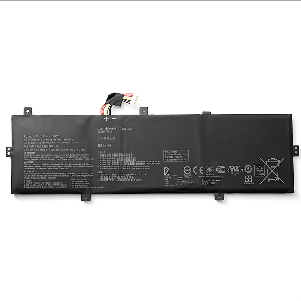 Recyclable OEM C31N1620 laptop battery for ASUS A42-G55 notebook battery cheap lipo replacement laptop batteries laptop