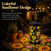 Lampes solaires de jardin d'extérieur étanches IP65, lanterne creuse en forme de tournesol, lampe LED suspendue à intensité variable, garantie de 3 ans, 6/8/12 pièces, 75 cm