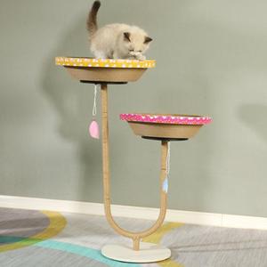 Cama para gatos y árbol rascador combinados, ahorradores de espacio, poste rascador de sisal, nuevo juguete para gatos, juguete para gatos - Product Image 5