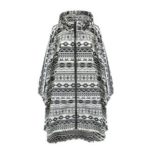 Groothandel Regenjas Poncho Out Rijden Winddicht Waterdicht Heren En Dames Regenjas Geometrische Patroon Regenjas - Product Image 3