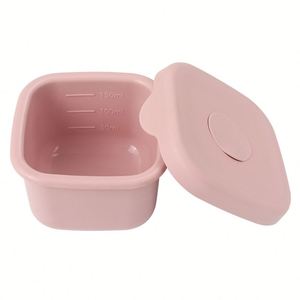 Recipientes de Silicona Reutilizables de Diseño Personalizado de 150 ml, Libres de BPA, Transparentes, Apilables, Herméticos, Cajas de Almacenamiento de Alimentos con 3 Compartimentos, Aptos para Microondas - Product Image 4