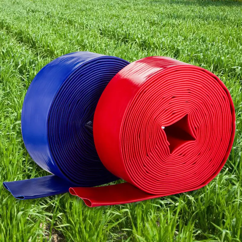 2 inch lay flat hose pvc layflat agriculture irrigation hose pipe red lay flat hose