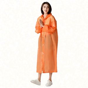 High Quality Eco-Friendly Windproof Unisex EVA+CPE Fashion <b>Raincoat</b> Thickened Waterproof Attached Hood Custom Logo Fishing Girls - Product Image 1