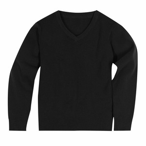 Hot Bán Đen Len/Polyester V Cổ Mẫu Giáo Trẻ Em Tiểu Học Trung Học Cao Cô Gái Chàng Trai Trường Áo Len Đồng Phục - Product Image 1