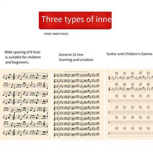 Cahier d'exercices de musique à espaces larges pour débutants en piano et en musique, papier professionnel à grands espaces pour partitions - Product Image 5